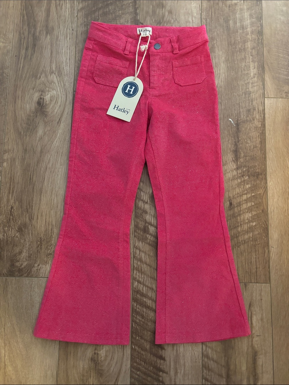 Hatley Girls' Bright Pink Flared Corduroy Pants